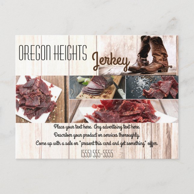 Bussiness Advertising Card Boots Country Rustic We (Front)