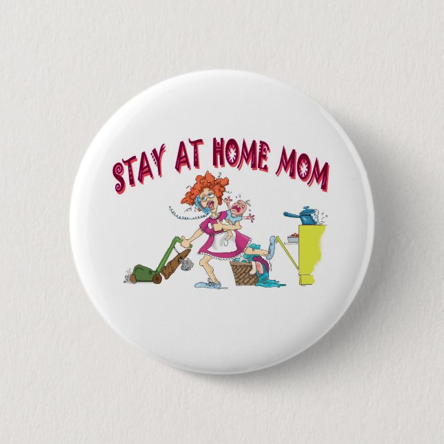bussy mum 6 cm round badge (Front)