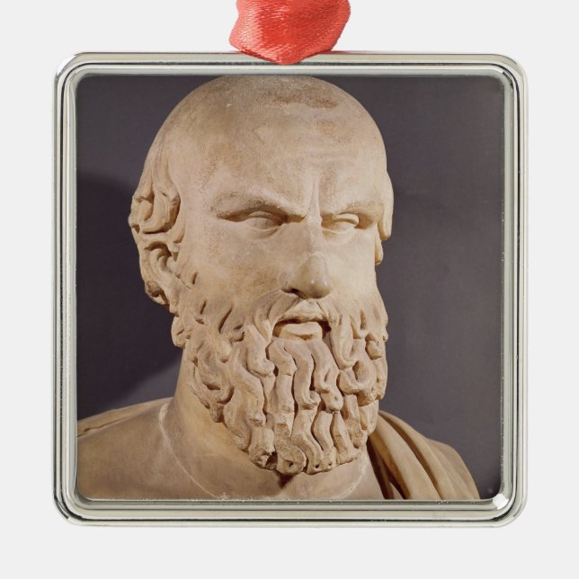 Bust of Aeschylus Metal Ornament (Front)