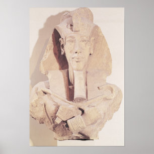 Bust of Amenophis IV from the Temple of Amun Poster