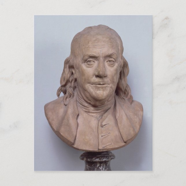 Bust of Benjamin Franklin  1778 Postcard (Front)