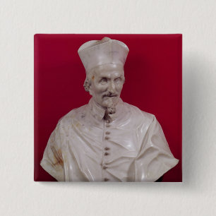 Bust of Cardinal Francesco Barberini 15 Cm Square Badge