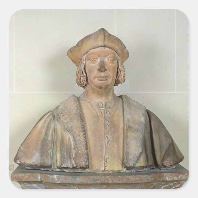 Bust of Chancellor Antoine Duprat Square Sticker (Front)
