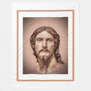 BUST OF CHRIST THE SAVIOR by MICHELANGELO 2026__ Fleece Blanket