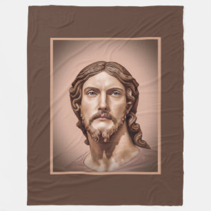 BUST OF CHRIST THE SAVIOR by MICHELANGELO 2026__ Fleece Blanket