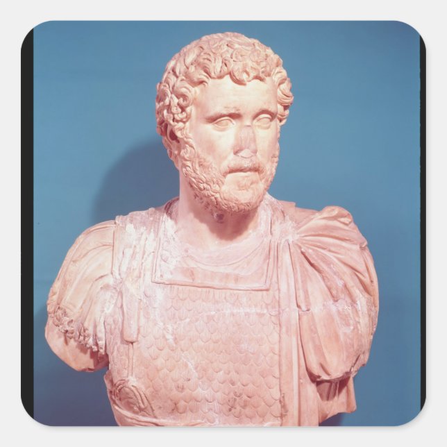 Bust of Emperor Antoninus Pius Square Sticker (Front)