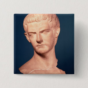 Bust of Emperor Caligula from Thrace, c.39-40 AD 15 Cm Square Badge