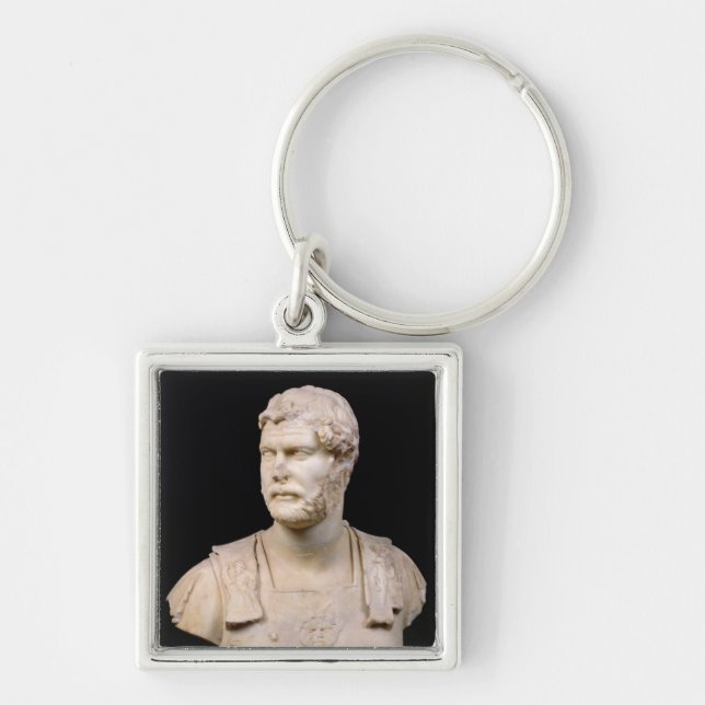 Bust of Emperor Hadrian  found in Crete Key Ring (Front)