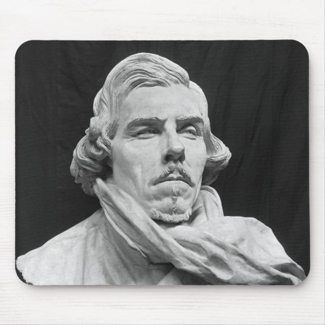 Bust of Eugene Delacroix Mouse Pad (Front)
