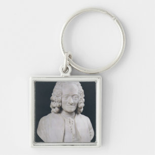 Bust of Francois Marie Arouet de Voltaire 1778 Key Ring