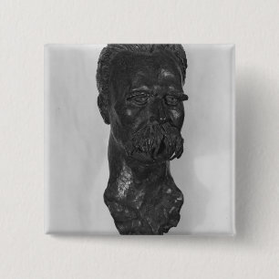 Bust of Friedrich Nietzsche  German 15 Cm Square Badge