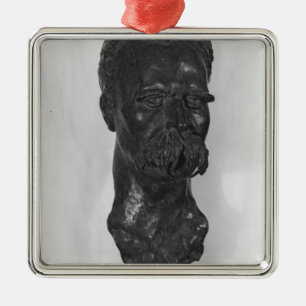 Bust of Friedrich Nietzsche  German Metal Tree Decoration