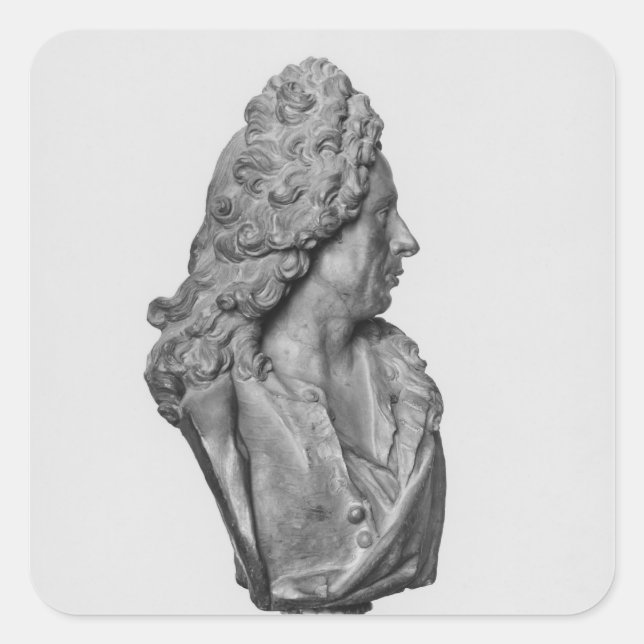 Bust of Gerard Audran Square Sticker (Front)