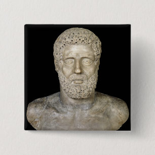 Bust of Hercules 15 Cm Square Badge