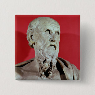 Bust of Hesiod 15 Cm Square Badge