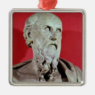 Bust of Hesiod Metal Tree Decoration