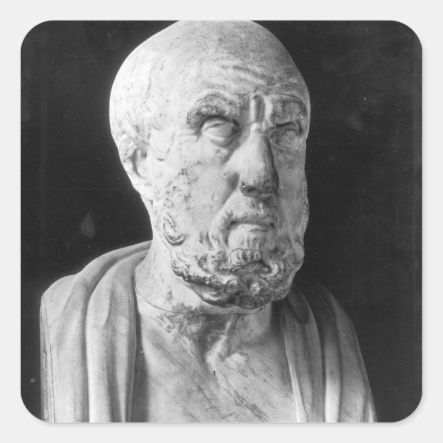 Bust of Hippocrates Square Sticker (Front)