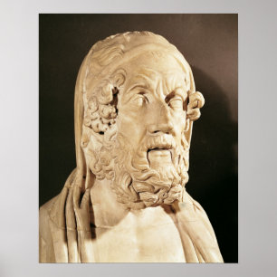 Bust of Homer, Hellenistic period Poster