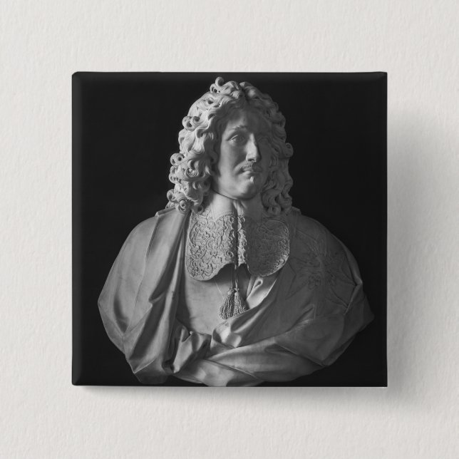 Bust of Jean-Baptiste Colbert de Torcy 15 Cm Square Badge (Front)