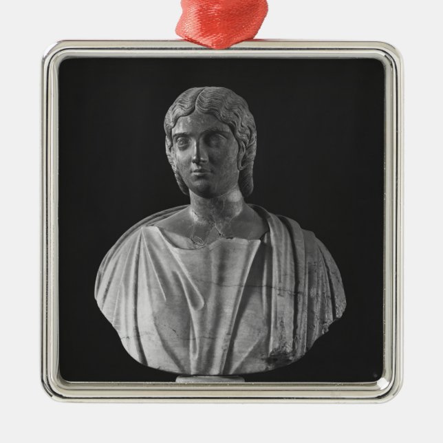 Bust of Julia Mamaea Metal Tree Decoration (Front)