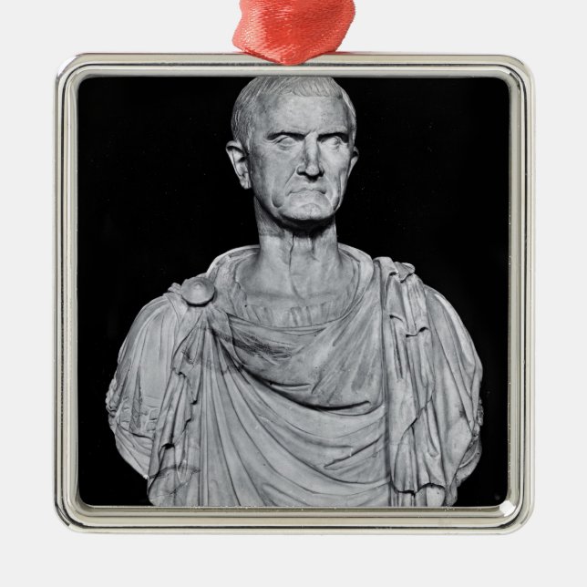 Bust of Marcus Licinius Crassus Metal Tree Decoration (Front)