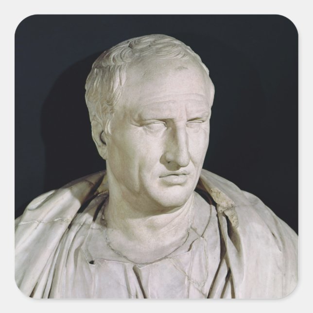 Bust of Marcus Tullius Cicero Square Sticker (Front)