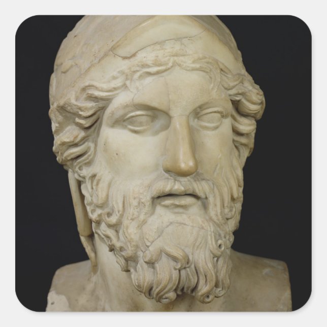Bust of Miltiades  480-336 BC Square Sticker (Front)