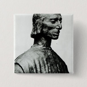 Bust of Niccolo Machiavelli 15 Cm Square Badge