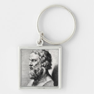 Bust of Plato engraved by Lucas Emil Key Ring
