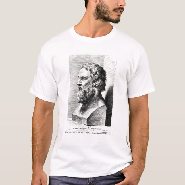 Bust of Plato engraved by Lucas Emil T-Shirt (Front)