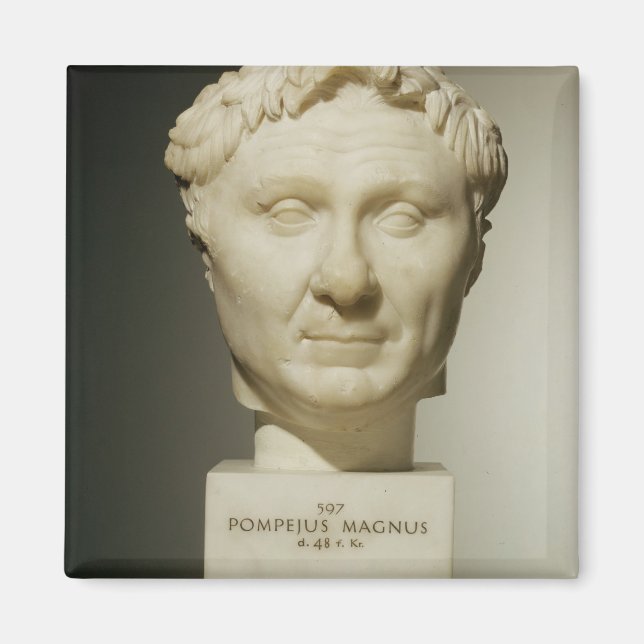 Bust of Pompey (106-48 BC) c.60 BC (marble) Magnet (Front)