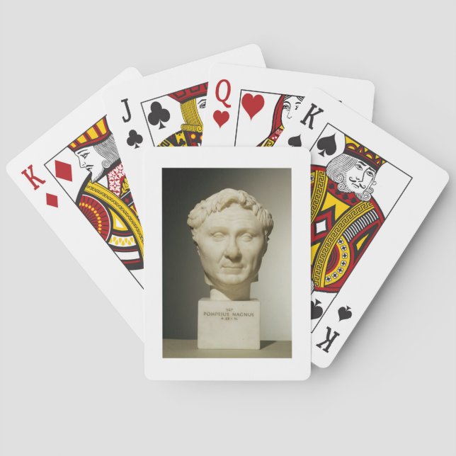 Bust of Pompey (106-48 BC) c.60 BC (marble) Playing Cards (Back)