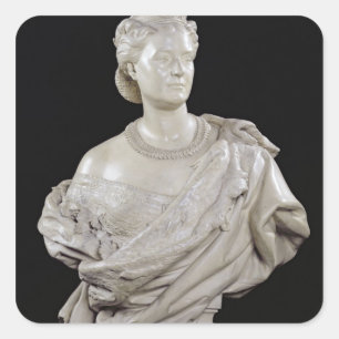 Bust of Princess Mathilde c.1862-63 Square Sticker