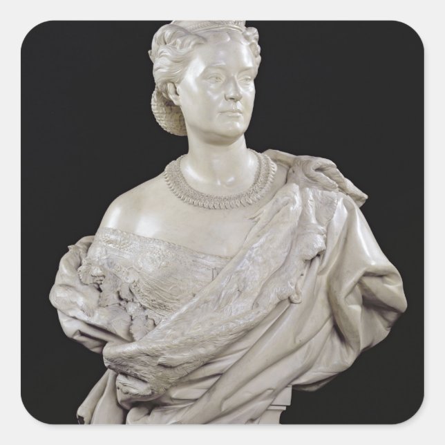 Bust of Princess Mathilde  c.1862-63 Square Sticker (Front)