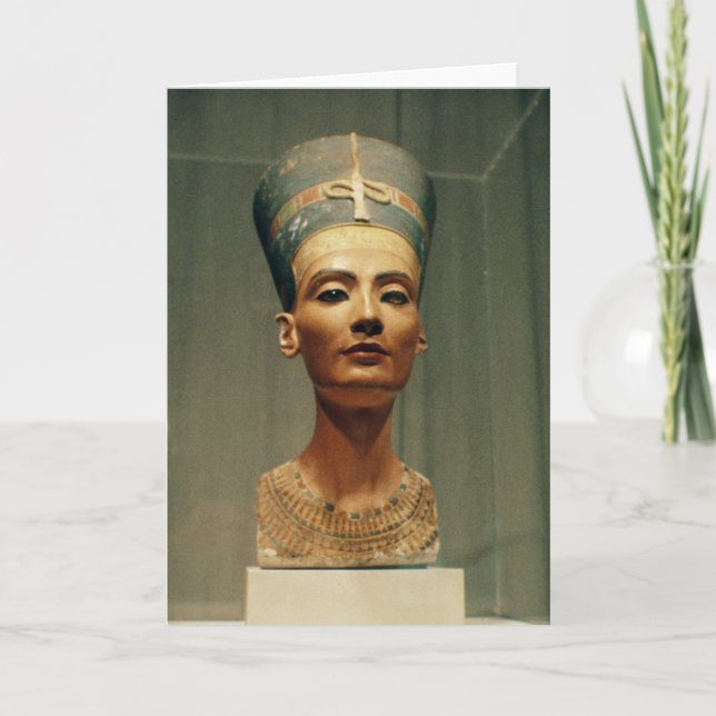 Bust of Queen Nefertiti, front view Card (Front)