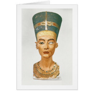 Bust of Queen Nefertiti, front view, from the stud