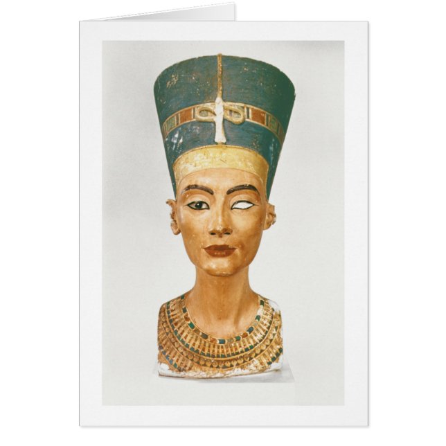 Bust of Queen Nefertiti, front view, from the stud (Front)