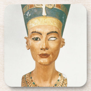 Bust of Queen Nefertiti, front view, from the stud Coaster