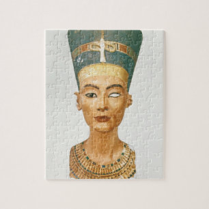 Bust of Queen Nefertiti, front view, from the stud Jigsaw Puzzle