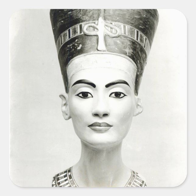 Bust of Queen Nefertiti Square Sticker (Front)