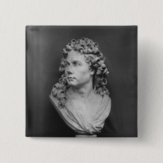 Bust of Robert de Cotte, 1707 15 Cm Square Badge (Front)