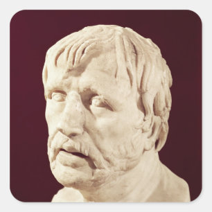 Bust of Seneca Square Sticker