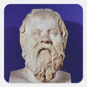 Bust of Socrates Square Sticker