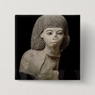 Bust of the Royal Scribe, Meniou, New Kingdom 15 Cm Square Badge