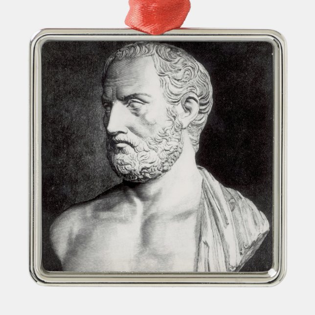 Bust of Thucydides , engraved by Barbant Metal Ornament (Front)