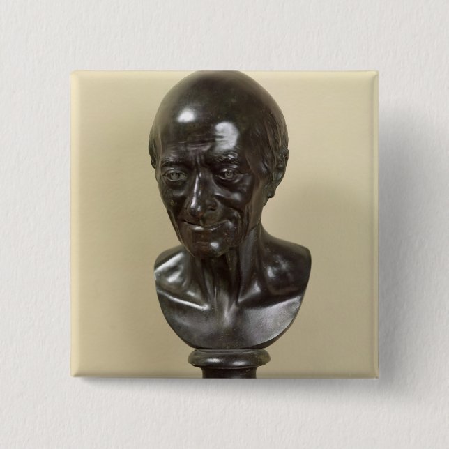 Bust of Voltaire  1778 15 Cm Square Badge (Front)