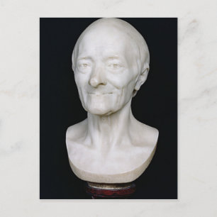 Bust of Voltaire  without his wig, 1778 Postcard