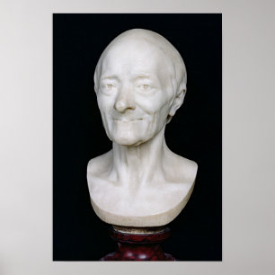 Bust of Voltaire without his wig, 1778 Poster
