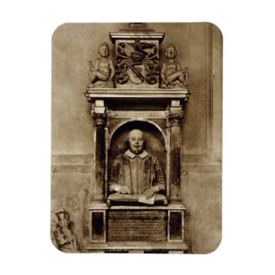 Bust of William Shakespeare (1564-1616) and inscri Magnet