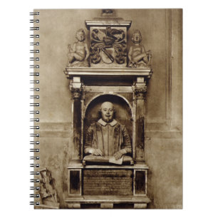Bust of William Shakespeare (1564-1616) and inscri Notebook
